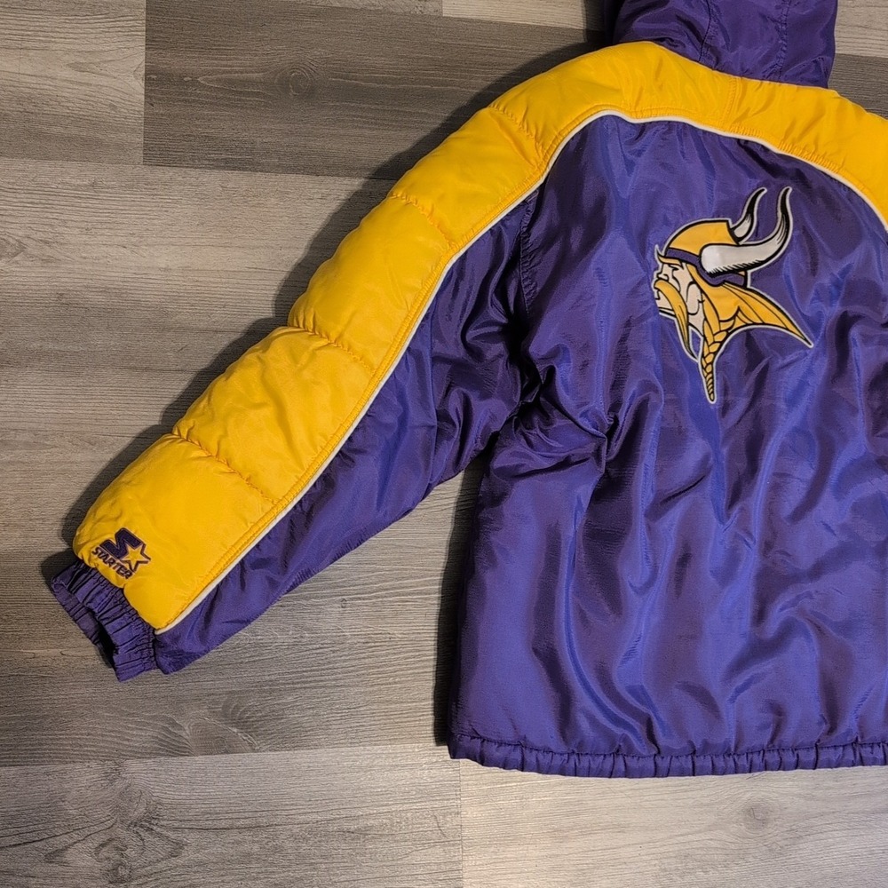 Minnesota‎ Vikings NFL Vintage Starter Jacket Full Zip Winter Coat Size XL Rare - Picture 12 of 16